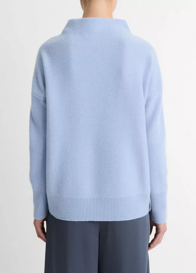 Vince Boiled Cashmere Funnel Neck Pullover