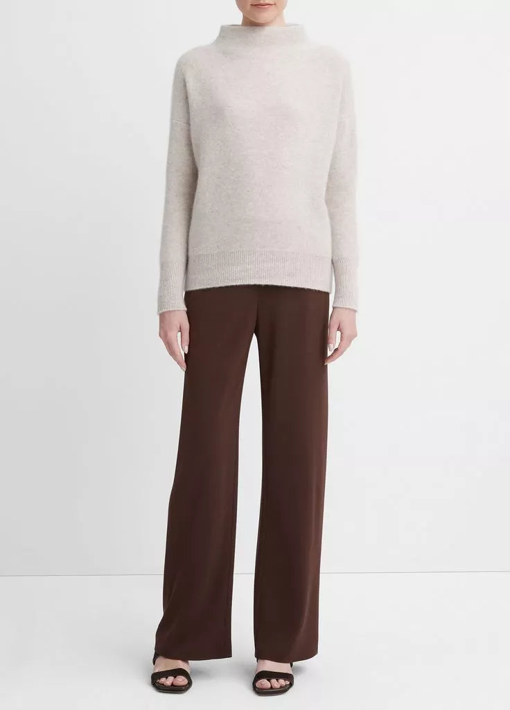 Vince Boiled Cashmere Funnel Neck Pullover