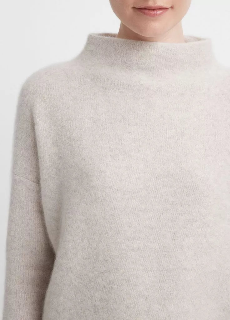 Vince Boiled Cashmere Funnel Neck Pullover