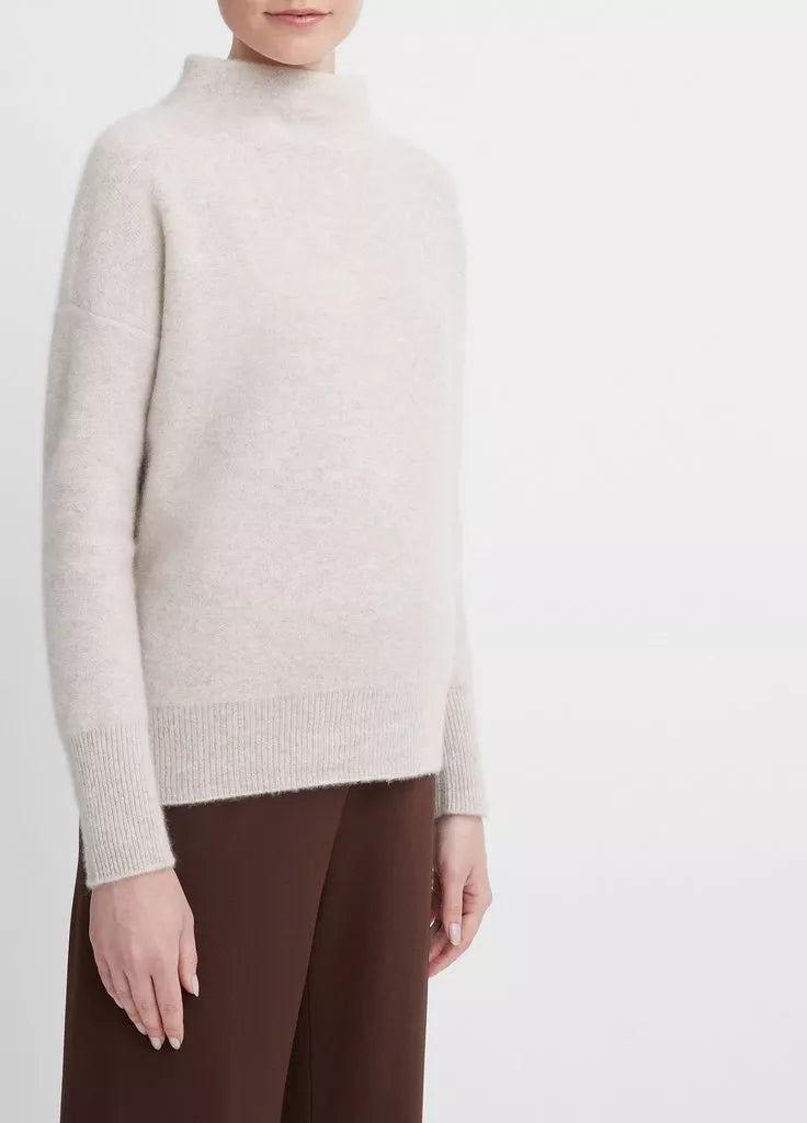 Vince Boiled Cashmere Funnel Neck Pullover