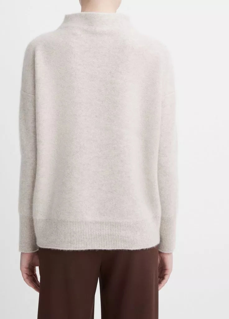 Vince Boiled Cashmere Funnel Neck Pullover