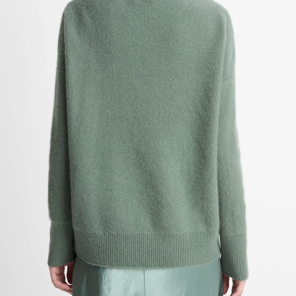 Vince Boiled Cashmere Funnel Neck Pullover