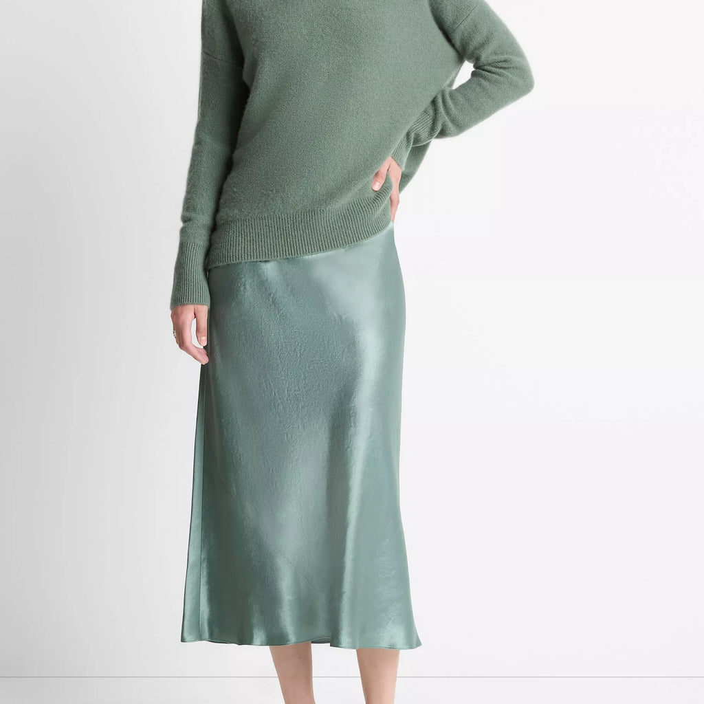 Vince Boiled Cashmere Funnel Neck Pullover