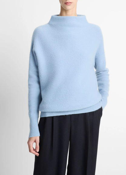 Vince  Plush Cashmere Funnel-Neck Sweater
