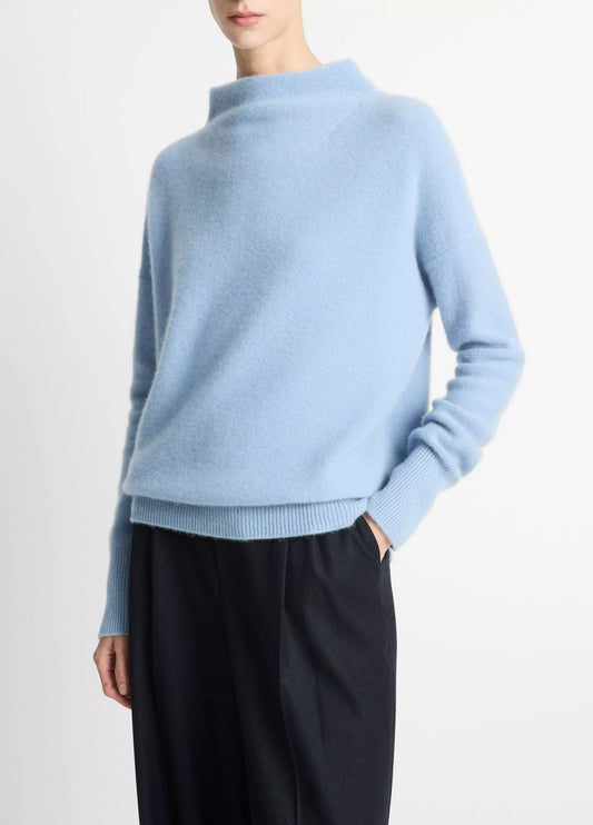Vince  Plush Cashmere Funnel-Neck Sweater