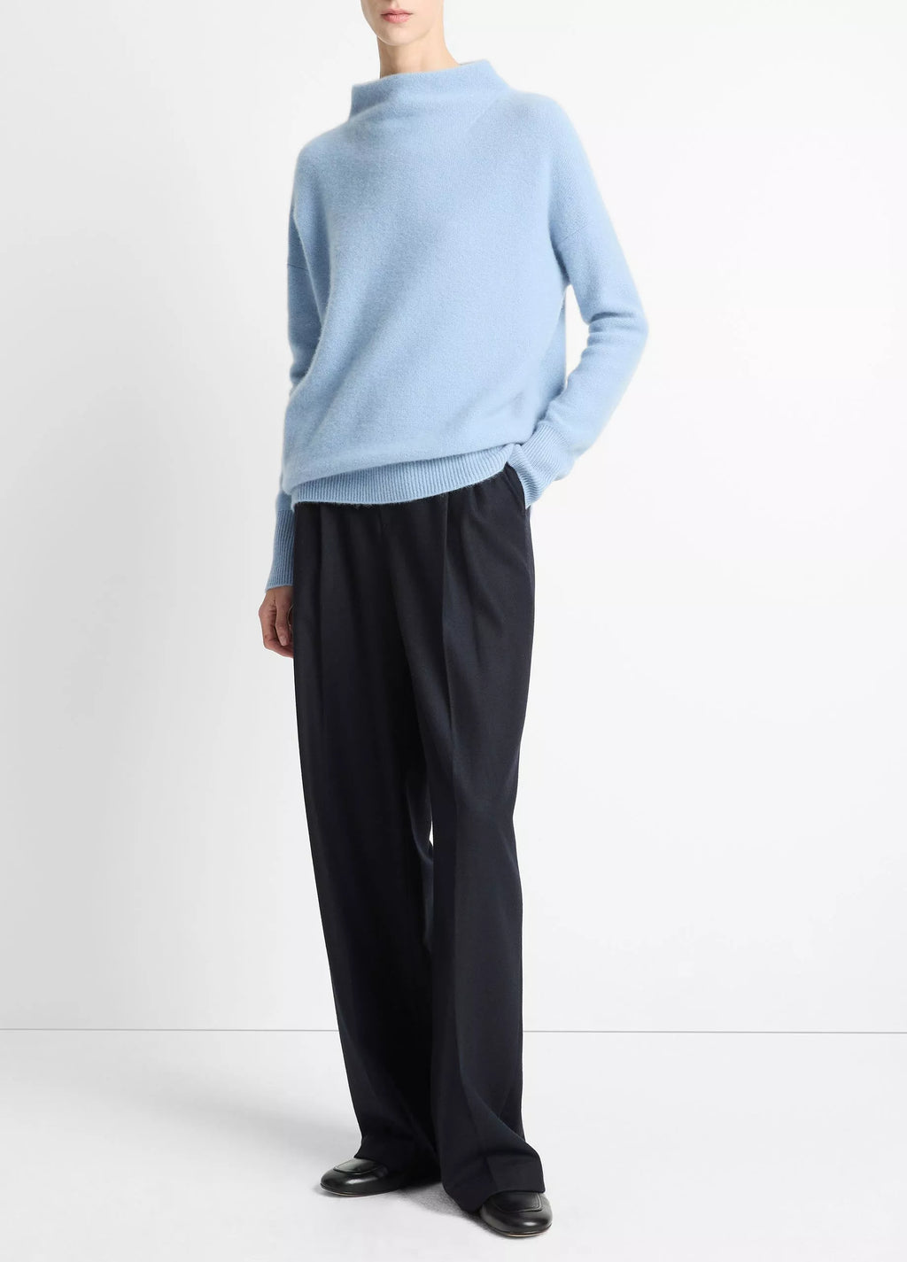 Vince  Plush Cashmere Funnel-Neck Sweater