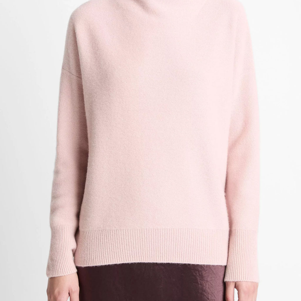 Vince Boiled Cashmere Funnel Neck Pullover