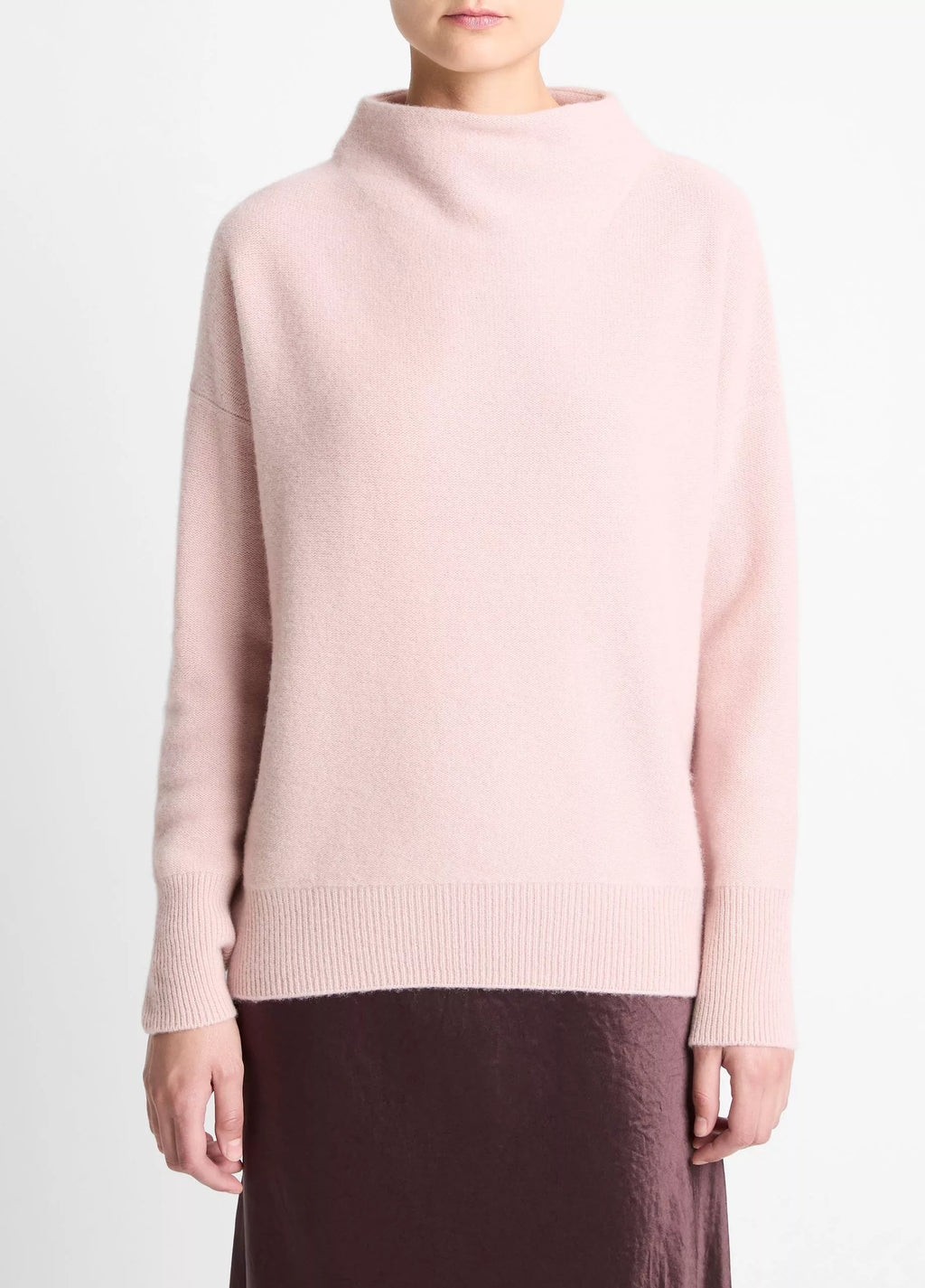 Vince Boiled Cashmere Funnel Neck Pullover