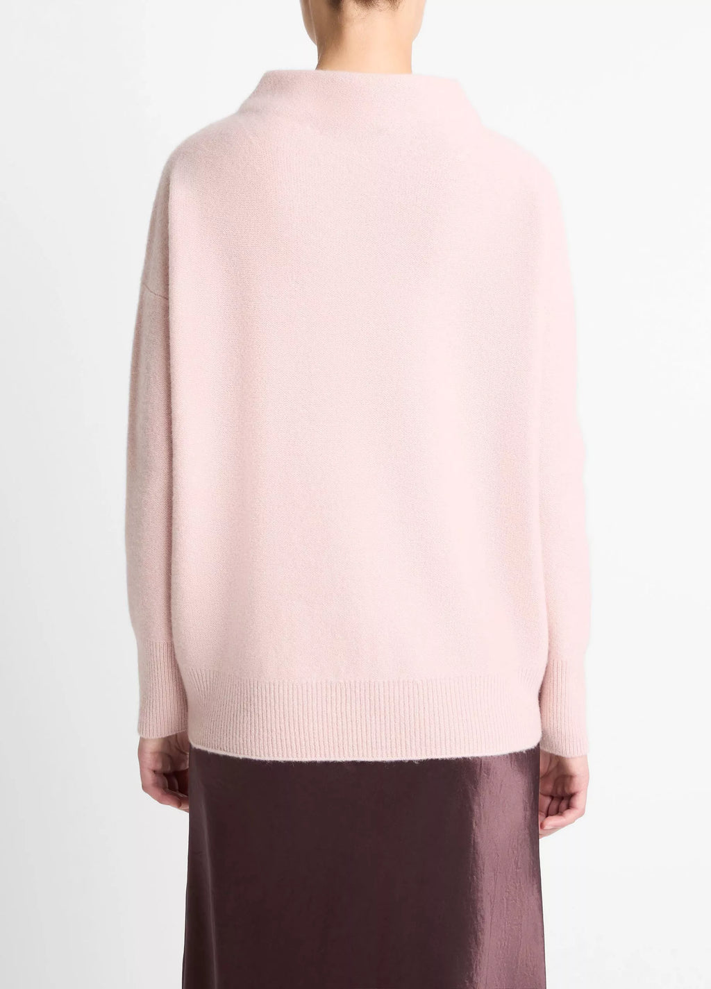 Vince Boiled Cashmere Funnel Neck Pullover