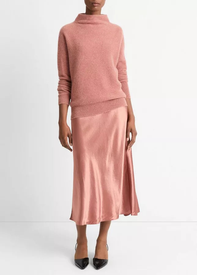 Vince Boiled Cashmere Funnel Neck Pullover