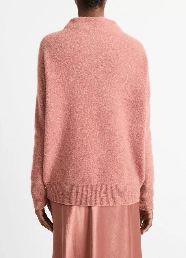 Vince Boiled Cashmere Funnel Neck Pullover