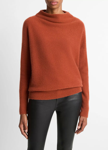 Vince  Plush Cashmere Funnel-Neck Sweater