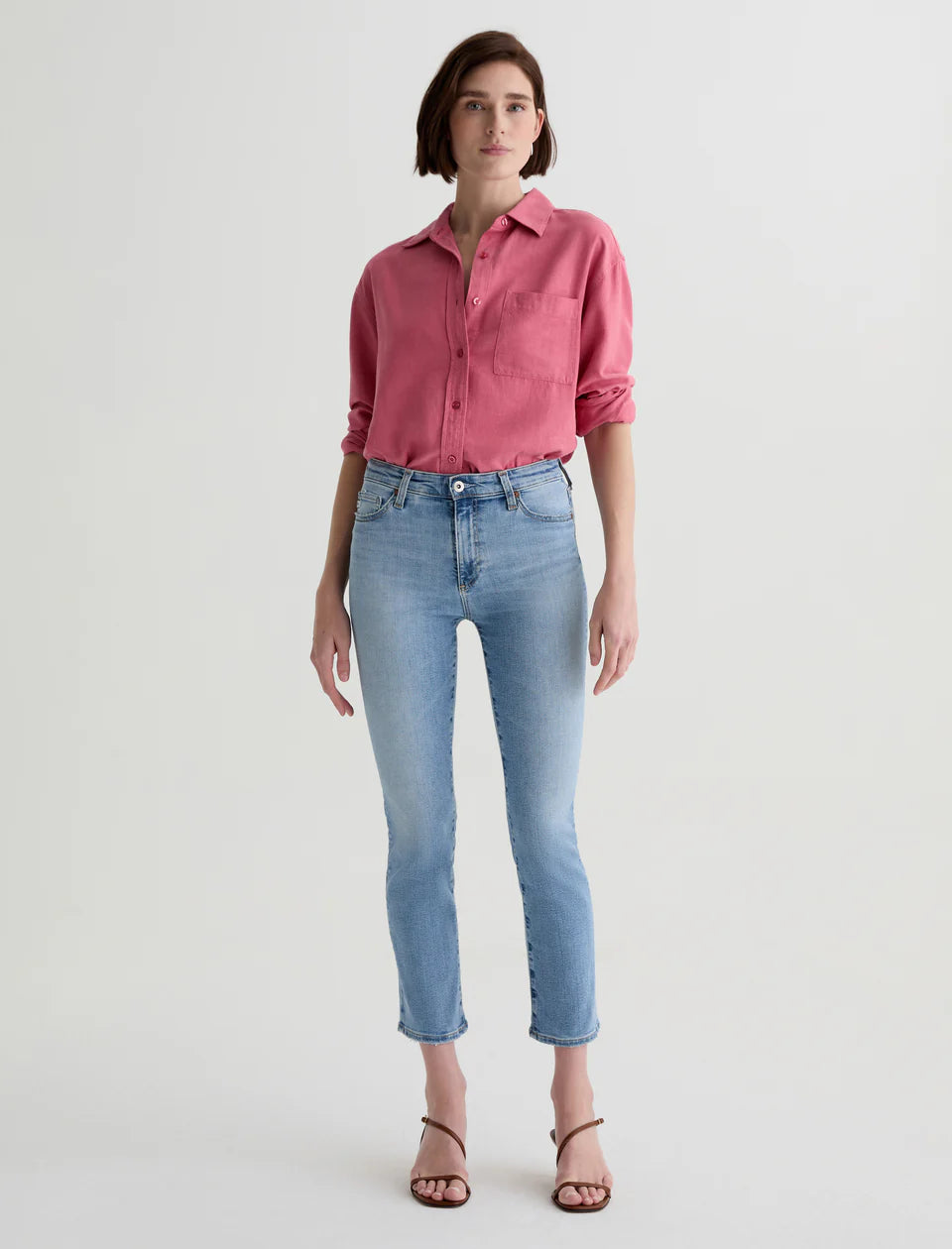 AG Mari Crop Mid-Rise Slim Straight Jean