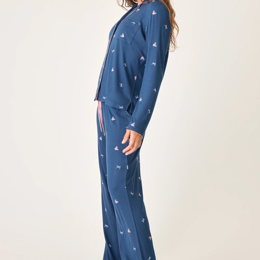 PJ Salvage English Rose Navy Blue Floral PJ Pant