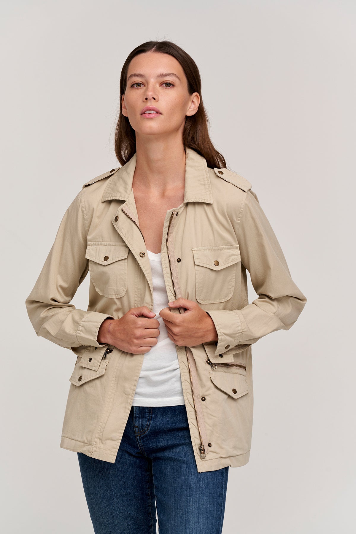 Velvet by Graham and Spencer Ruby Light-Weight Army Jacket
