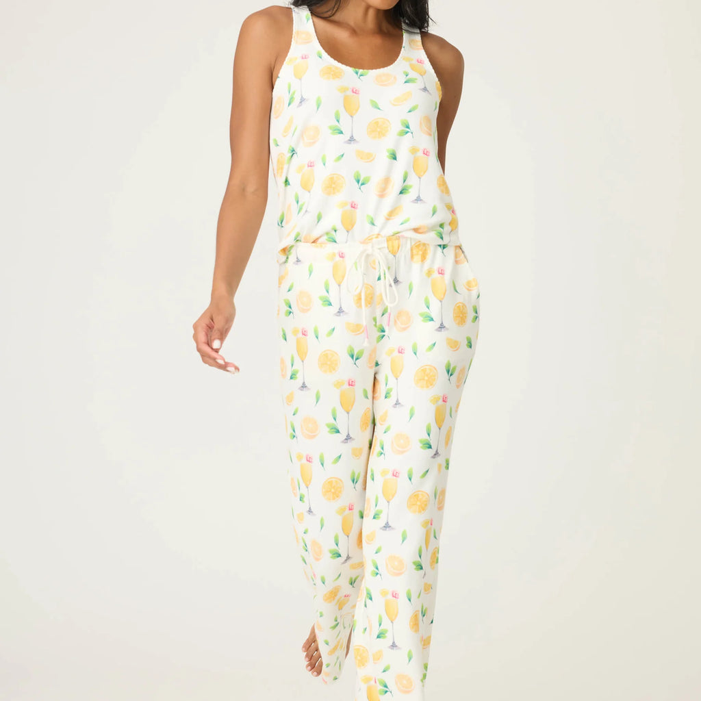 PJ Salvage Mimosa Me Drink Print Pants