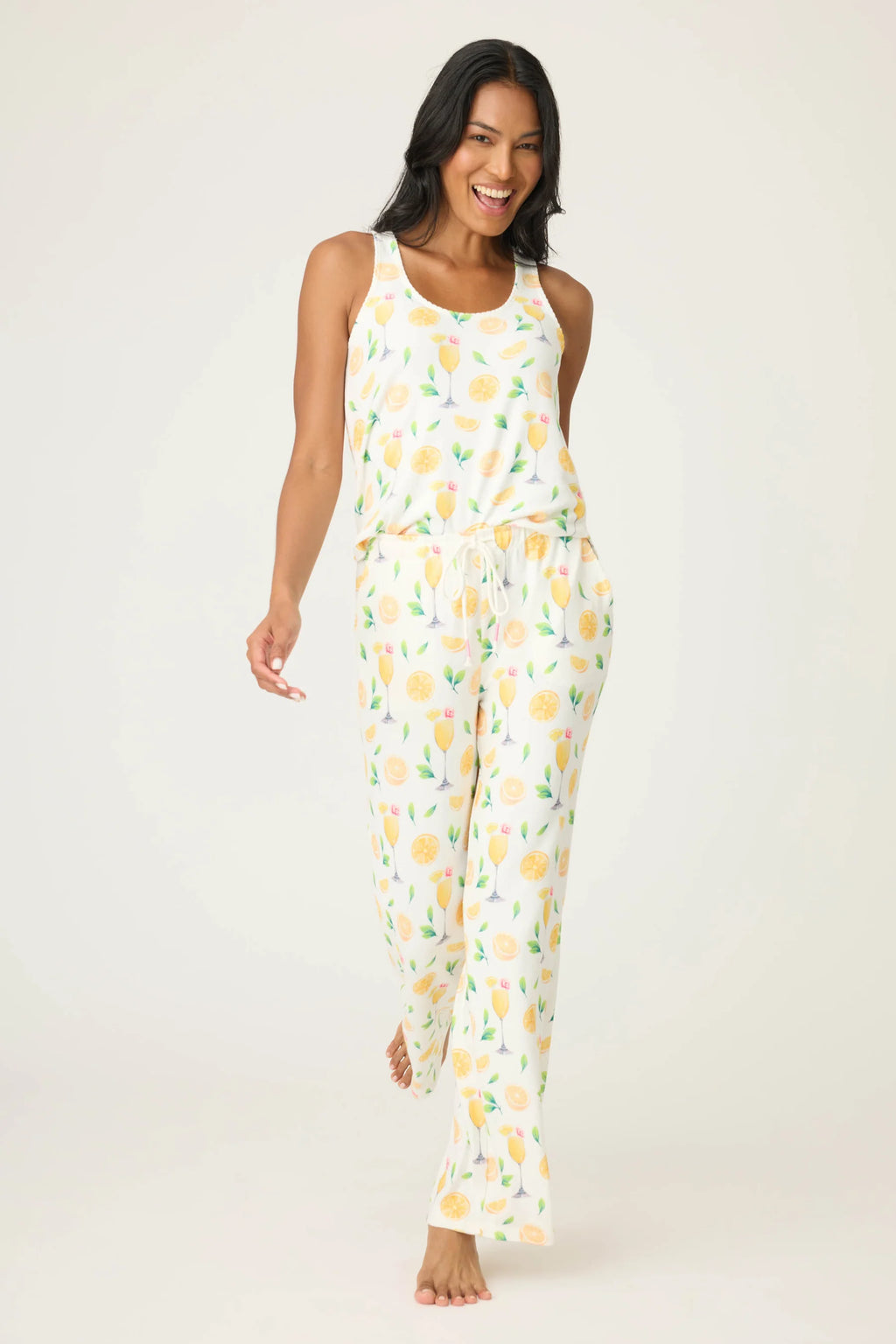 PJ Salvage Mimosa Me Drink Print Pants