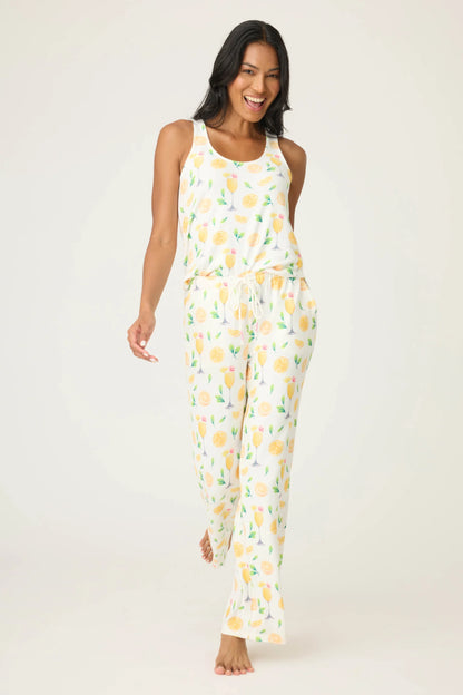 PJ Salvage Mimosa Me Drink Print Pants