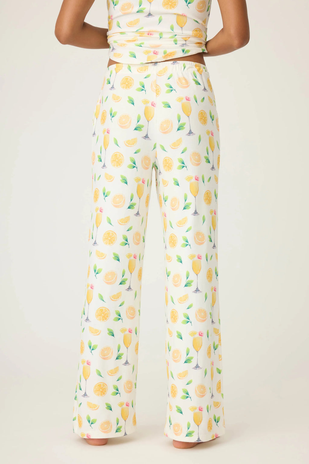 PJ Salvage Mimosa Me Drink Print Pants