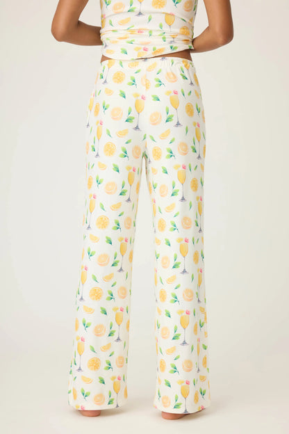 PJ Salvage Mimosa Me Drink Print Pants
