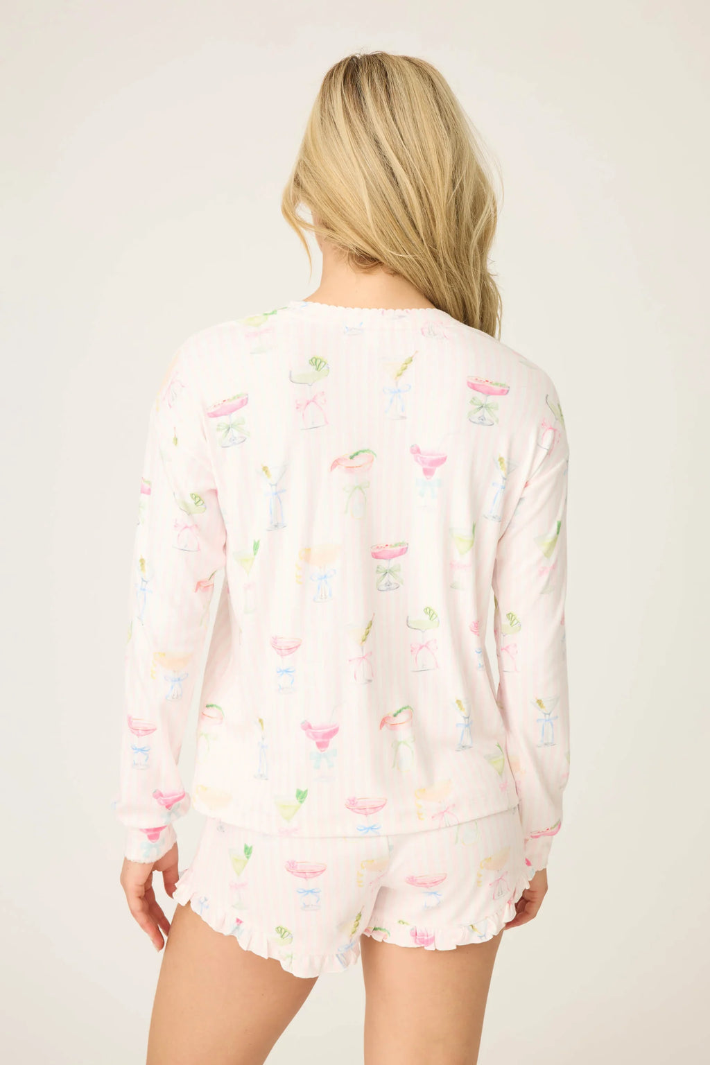 PJ Salvage Pretty Punch Cocktail Print Long Sleeve Top