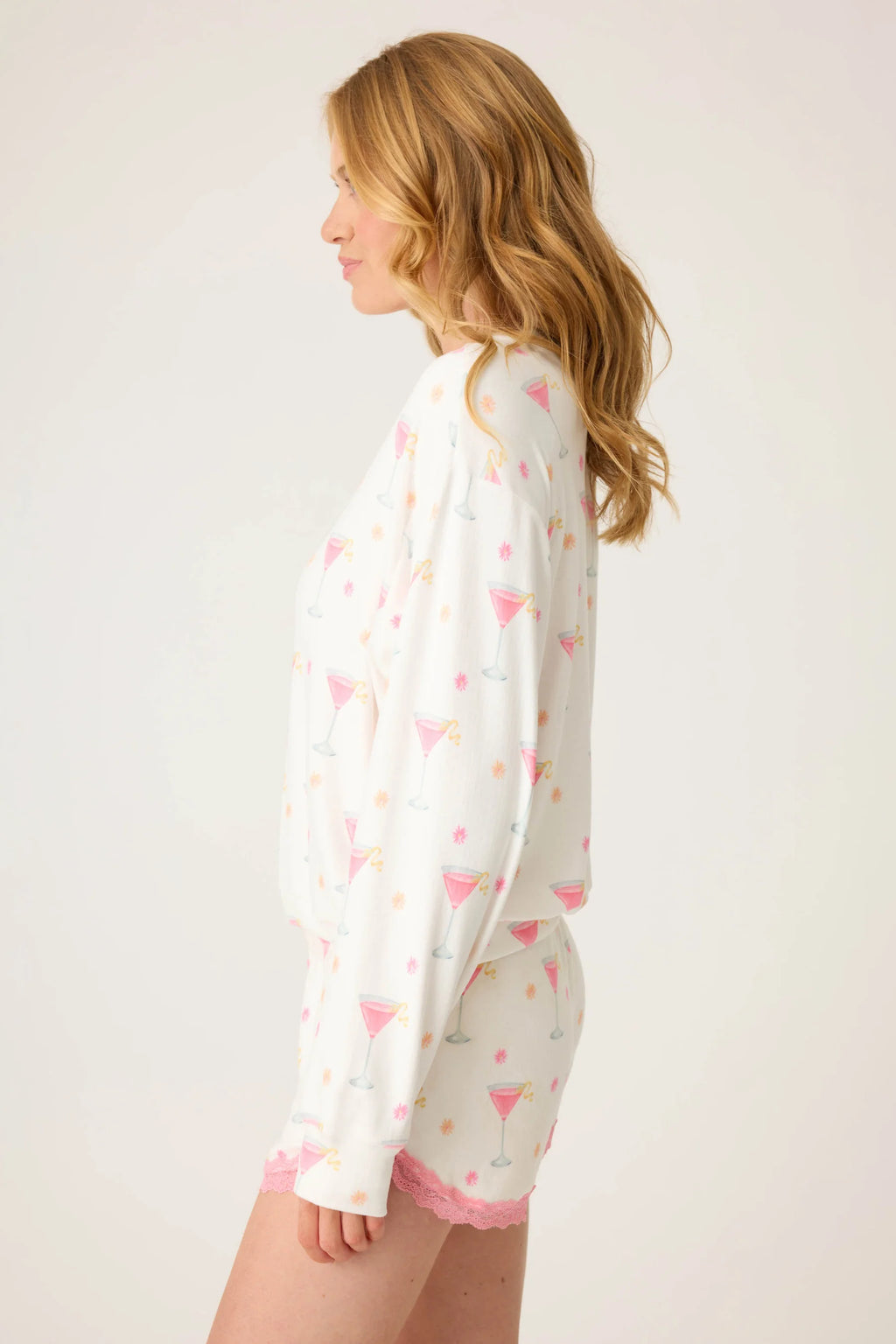 PJ Salvage Tini Time Drinks Long Sleeve Top