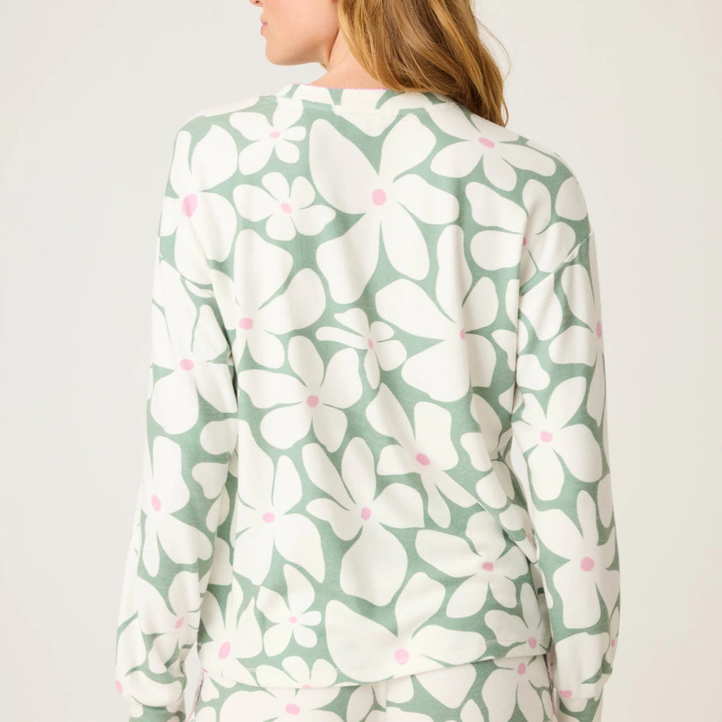 PJ Salvage Wish You Were Here Floral Print Long Sleeve Top