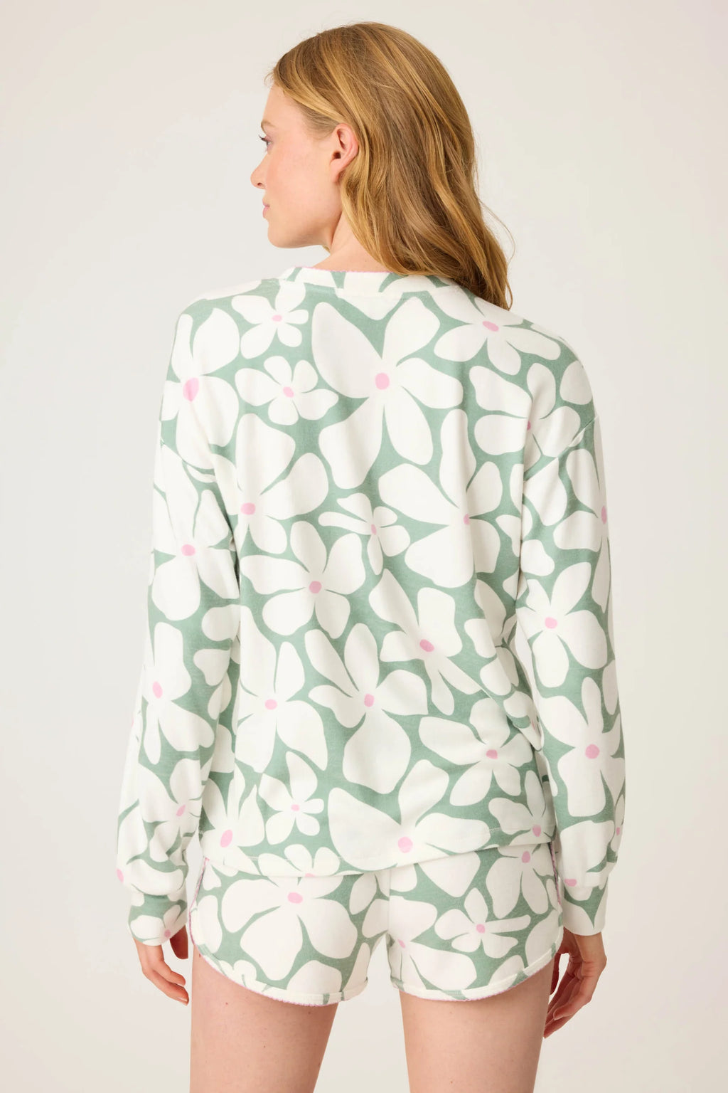 PJ Salvage Wish You Were Here Floral Print Long Sleeve Top