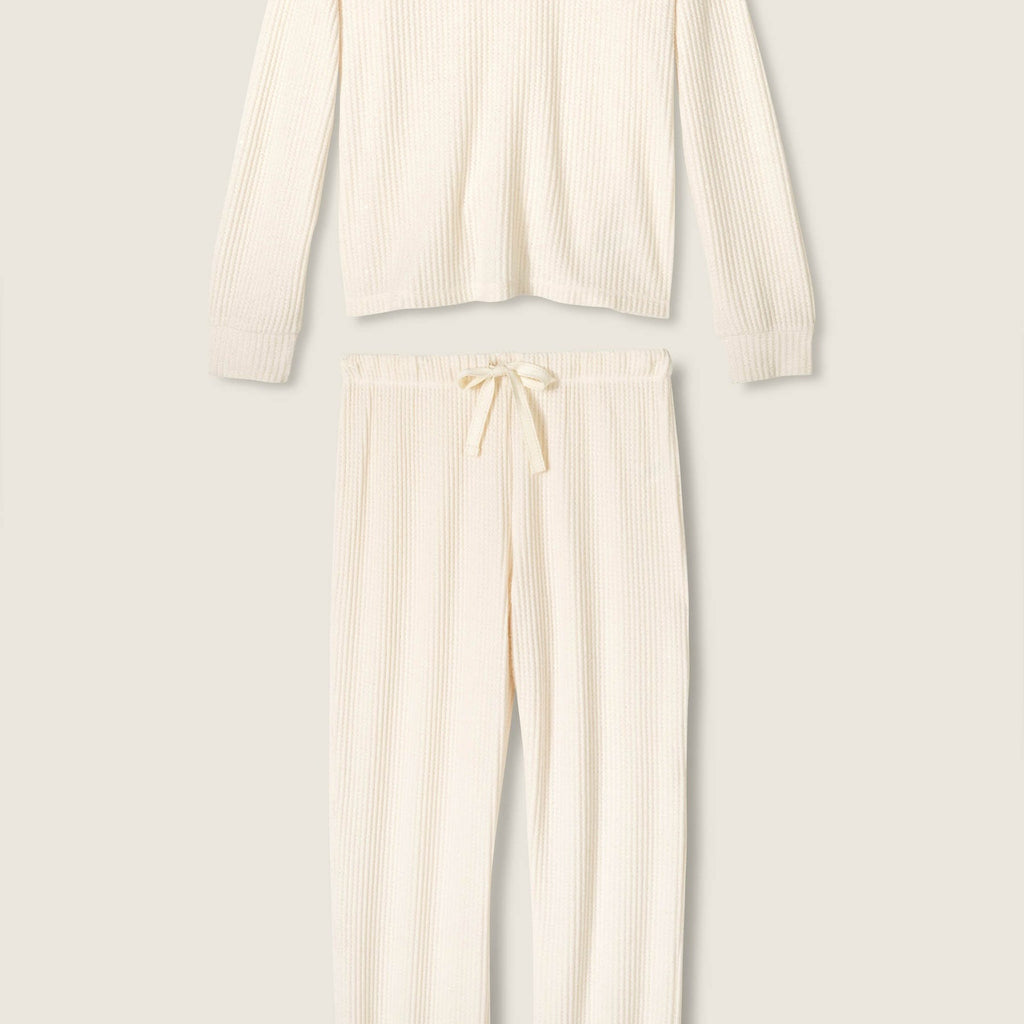 PJ Salvage Fireside Sparkle Natural Lounge Set