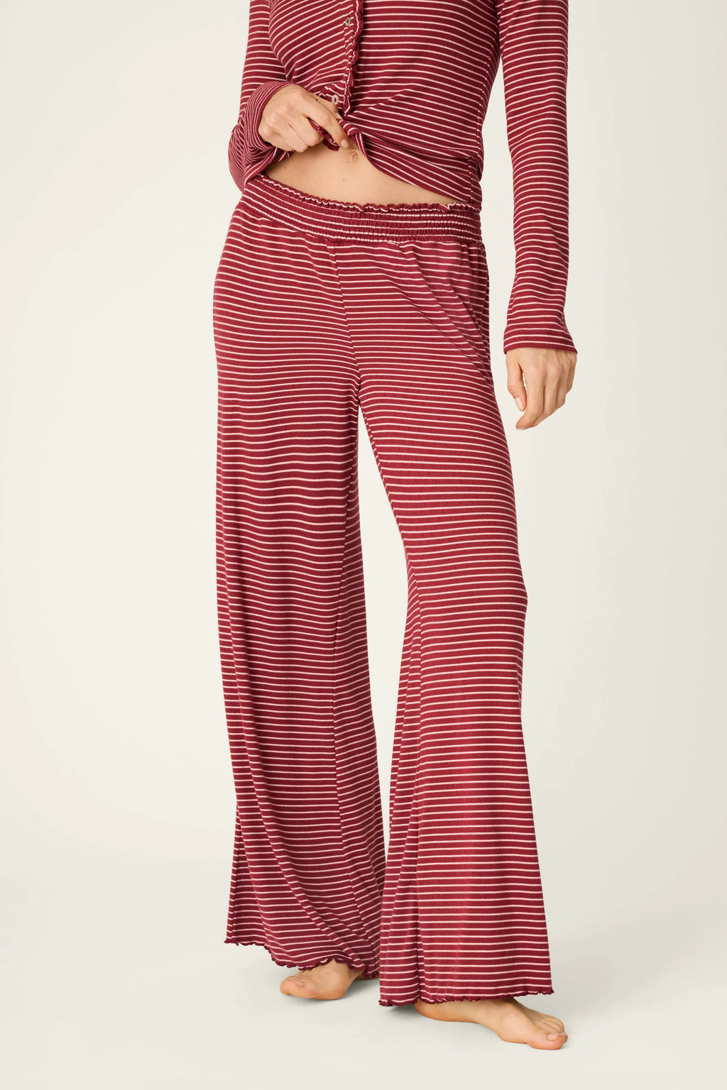 PJ Salvage Pretty Stripes Onyx Pointelle Pajama Pants