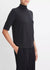 Vince Relaxed Elbow-Sleeve Mock Neck T-Shirt