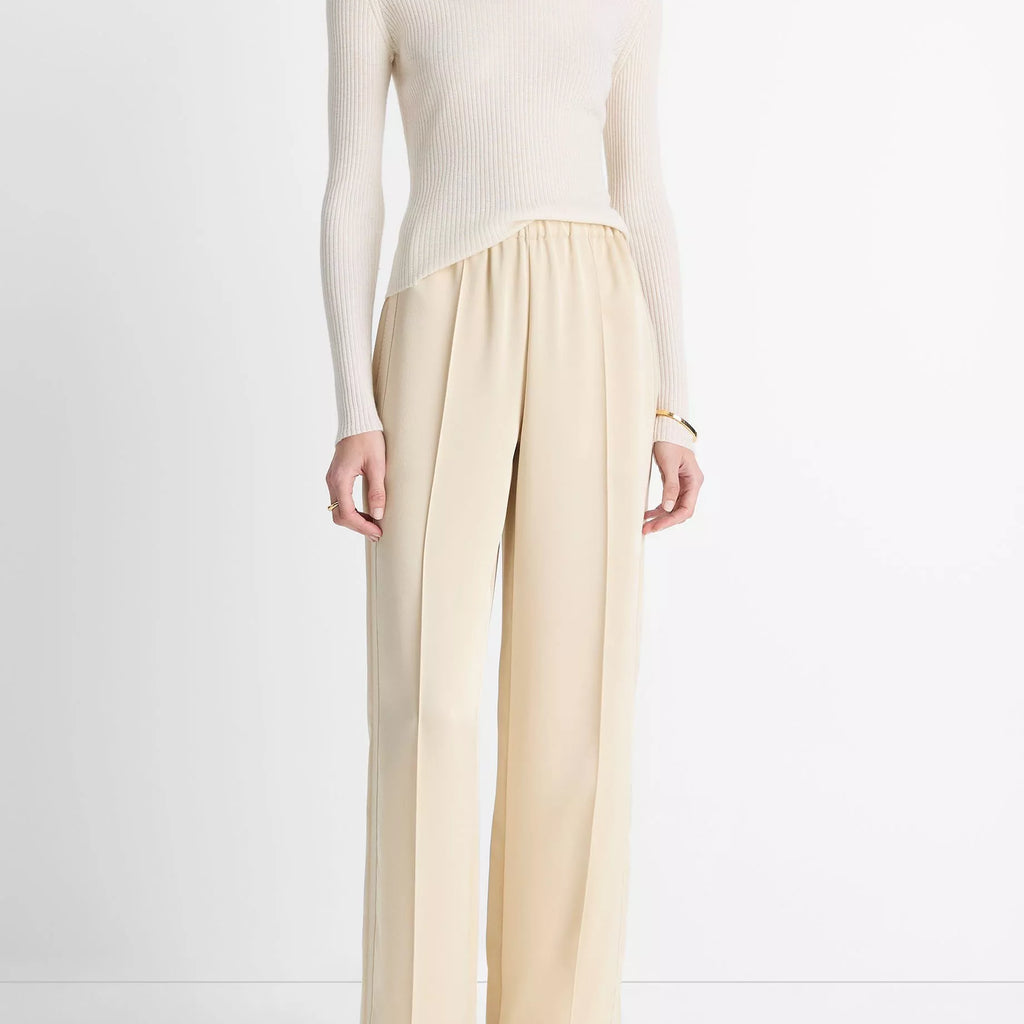 Vince  Ribbed Cashmere-Silk Henley Sweater