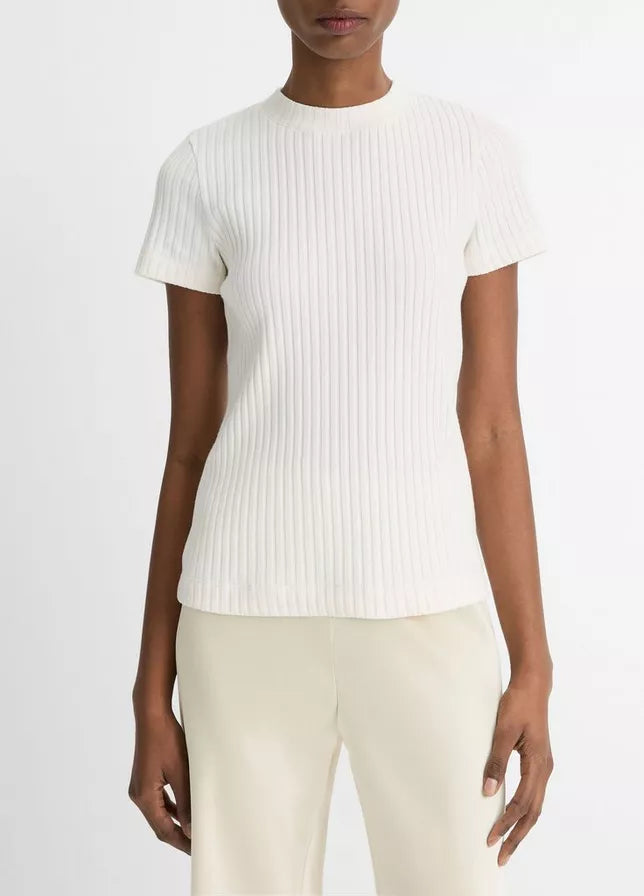 Vince Ribbed Cotton-Blend Top