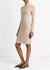 Vince Ribbed Long-Sleeve Short Dress