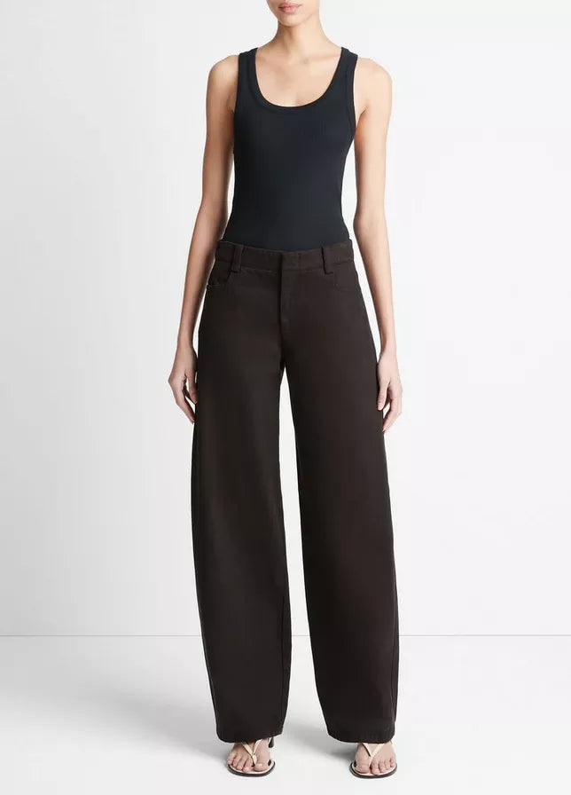Vince Ribbed Scoop-Neck Tank