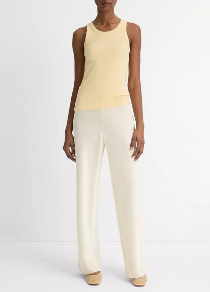Vince Ribbed Scoop-Neck Tank