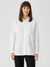 Eileen Fisher Washed Organic Cotton Poplin Classic Collar Long Shirt