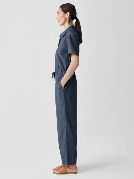 Eileen Fisher Airy Organic Cotton Twill Jumpsuit