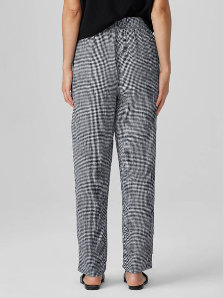 Eileen Fisher Puckered Organic Linen Tapered Pant