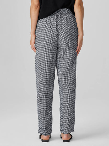 Eileen Fisher Puckered Organic Linen Tapered Pant