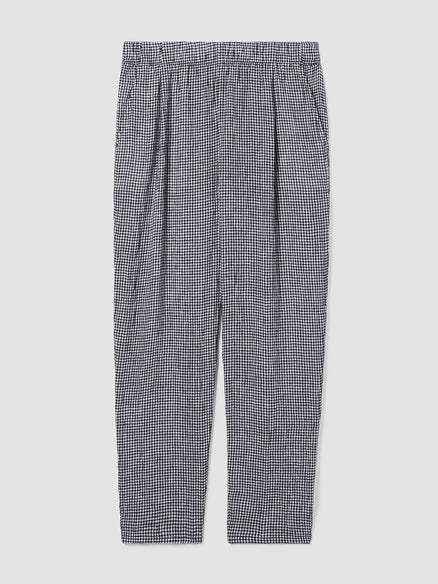 Eileen Fisher Puckered Organic Linen Tapered Pant