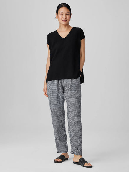 Eileen Fisher Puckered Organic Linen Tapered Pant