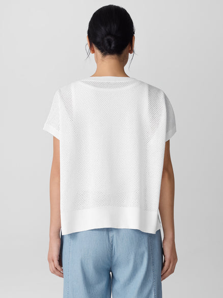 Eileen Fisher Organic Linen Cotton Crew Neck Top
