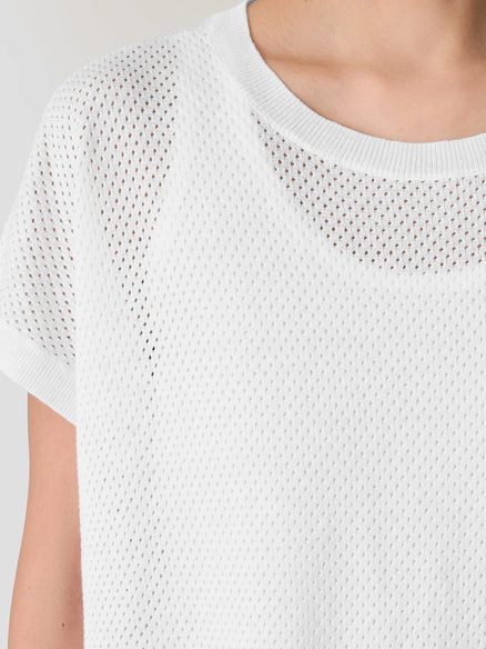 Eileen Fisher Organic Linen Cotton Crew Neck Top