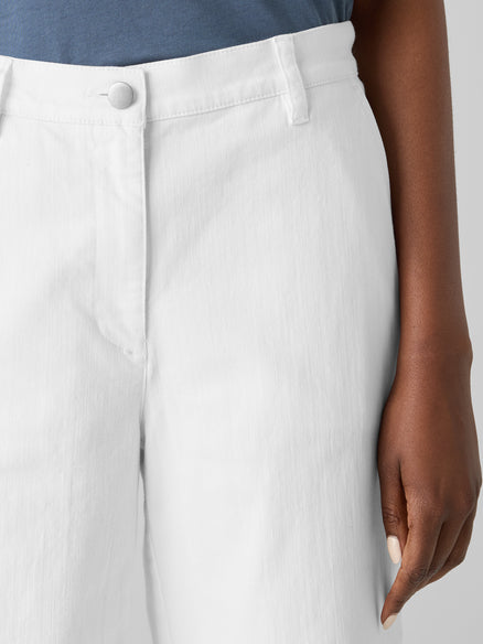 Eileen Fisher Garment-Dyed Organic Cotton Denim Wide-Leg Jean