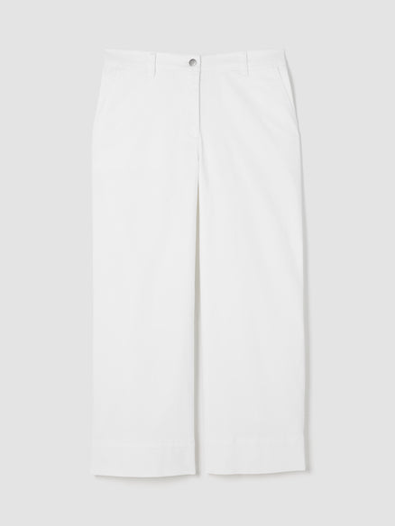 Eileen Fisher Garment-Dyed Organic Cotton Denim Wide-Leg Jean
