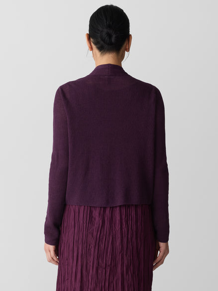 Eileen Fisher Organic Linen Cotton Cropped Cardigan