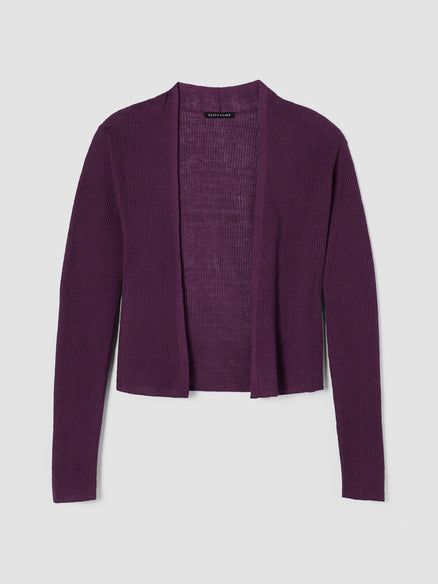 Eileen Fisher Organic Linen Cotton Cropped Cardigan