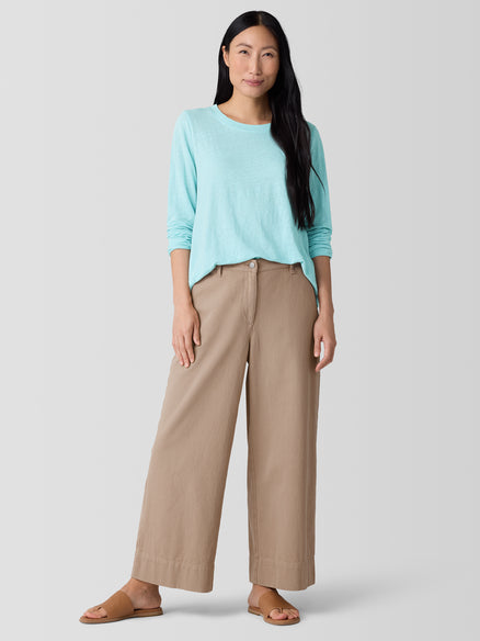 Eileen Fisher Organic Linen Jersey Long-Sleeve Tee