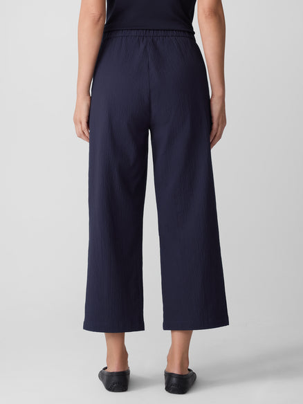 Eileen Fisher Organic Cotton Pucker Straight Pant